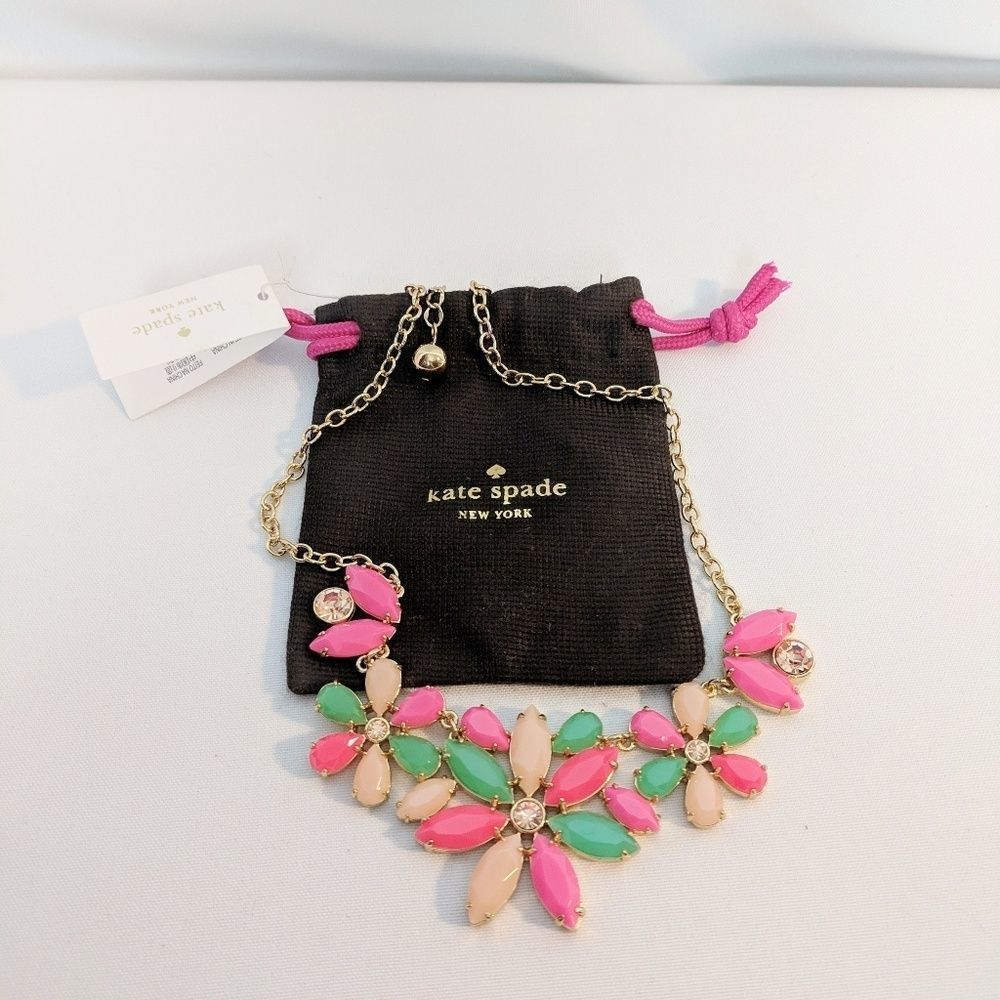 Kate Spade Garden of Paris Statement Necklace NWT Cottagecore Vacation